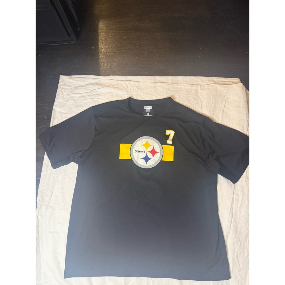 Pittsburgh Steelers Ben Roethlisberger #7 NFL Fan Shirt Black‎ Size 2xL